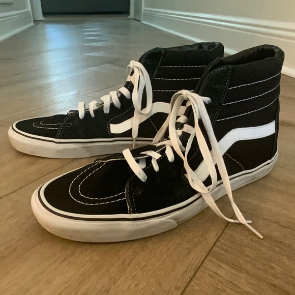 Mens Black Vans High Top Sk8-Hi sneakers Size 13 - Picture 1 of 6